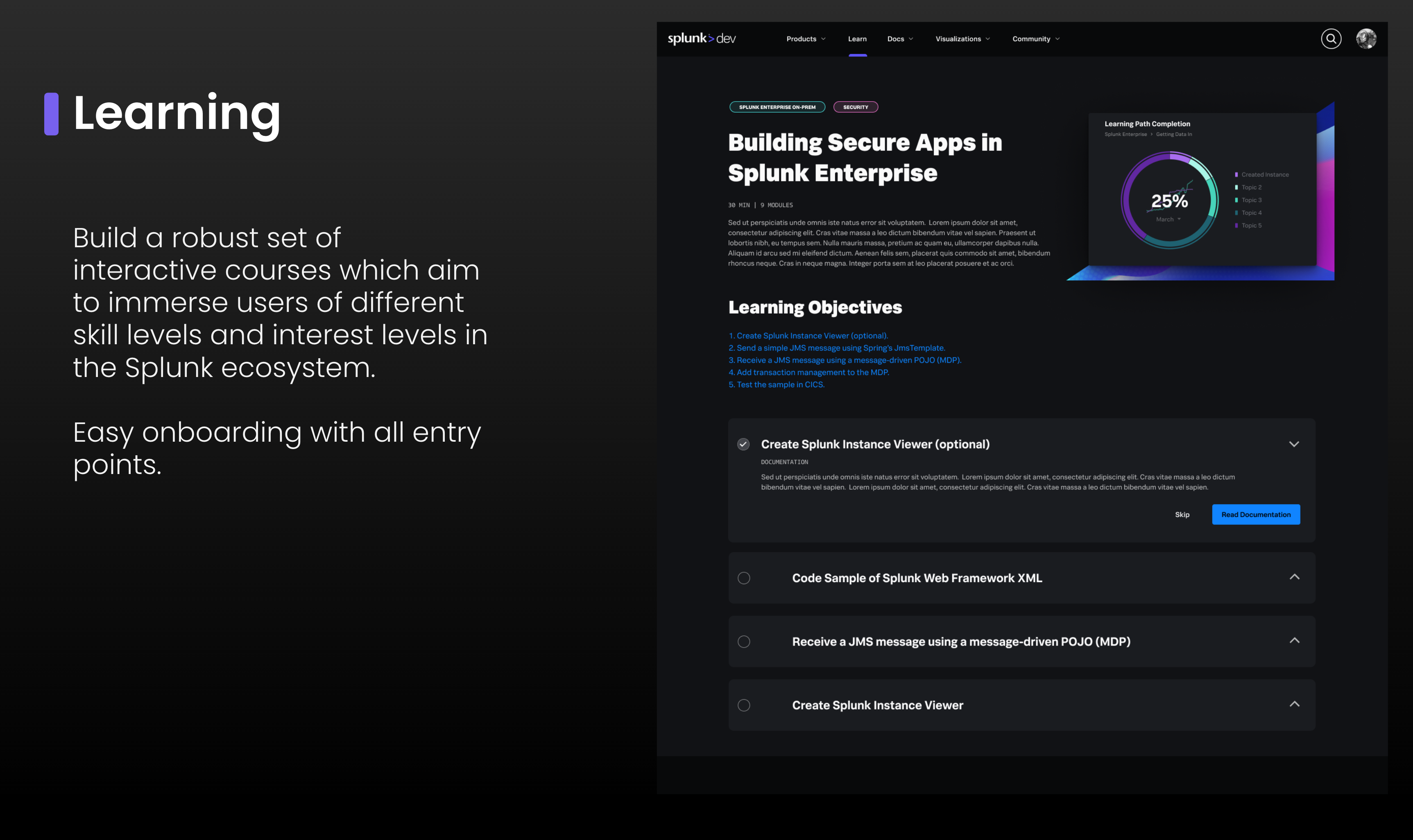 Splunk Dashboards screenshot
